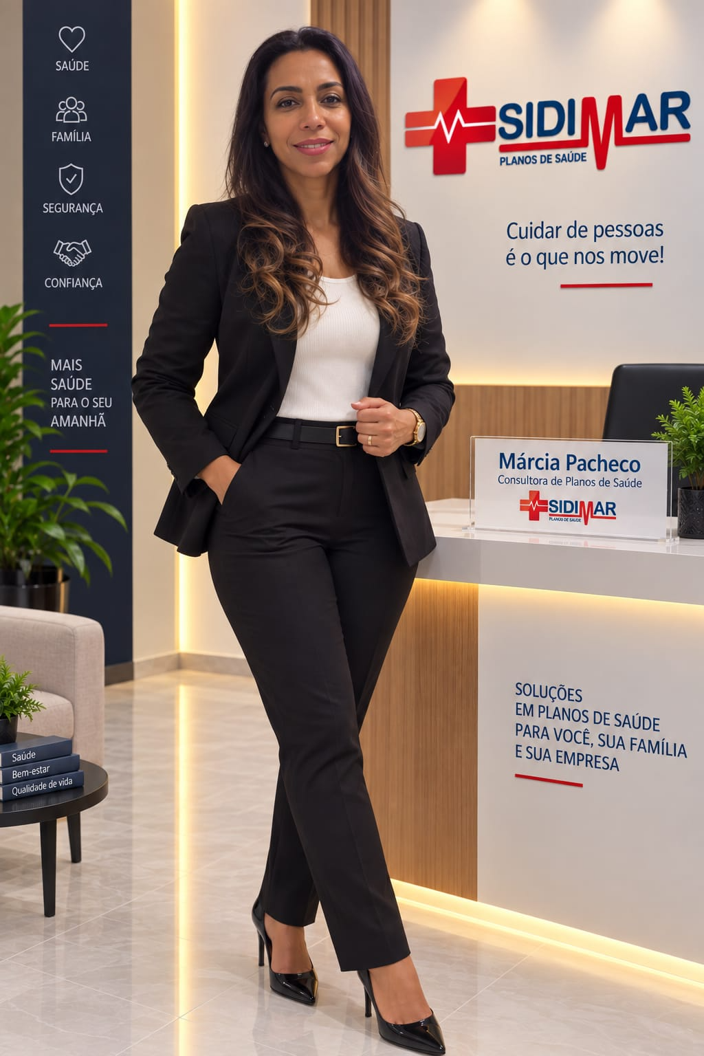 Márcia Pacheco, consultora de planos de saúde, no escritório da Sidimar
